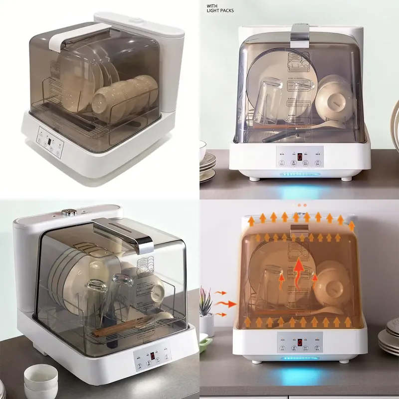 Kitchen Appliances Countertop - Przenośna Mini Zmywarka Przezroczysta, Inteligentna, Automatyczna