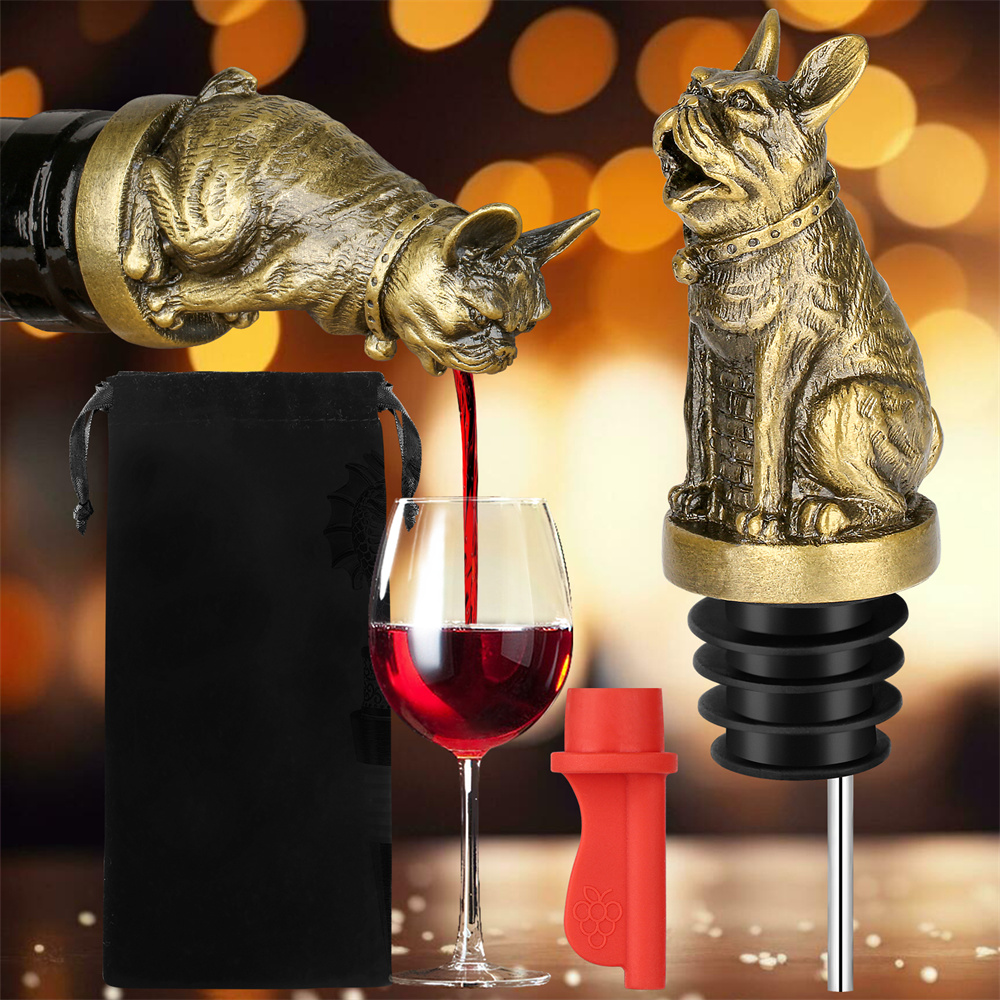 Kitchen Appliances Garage - Śliczny Buldog Francuski Wino Pouer Korek
